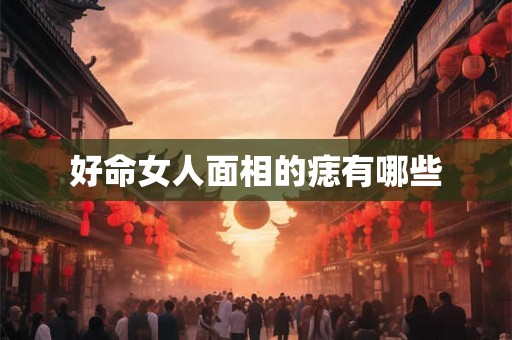 好命女人面相的痣有哪些 好命女人面相的痣有哪些
