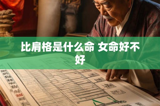 比肩格是什么命 女命好不好