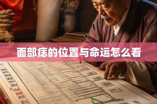 面部痣的位置与命运怎么看