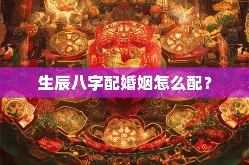 生辰八字配婚姻怎么配？
