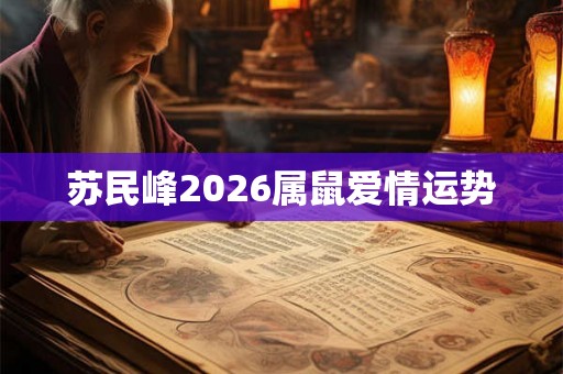 苏民峰2026属鼠爱情运势 苏民峰2026属鼠爱情运势