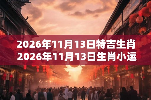 2026年11月13日特吉生肖 2026年11月13日生肖小运播报