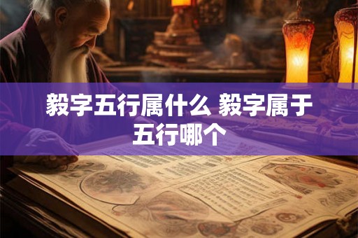 毅字五行属什么 毅字属于五行哪个