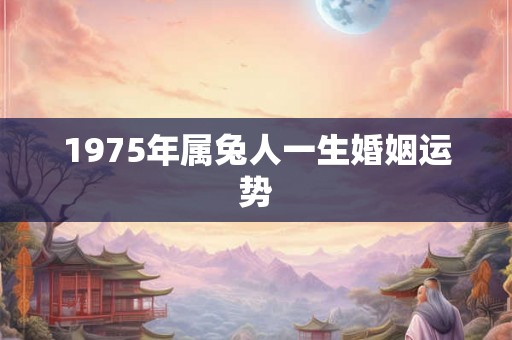 1975年属兔人一生婚姻运势