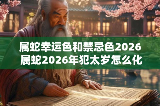 属蛇幸运色和禁忌色2026 属蛇2026年犯太岁怎么化解