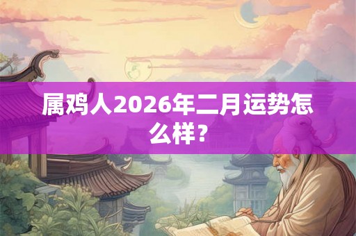 属鸡人2026年二月运势怎么样? 属鸡人2026年二月运势怎么样?
