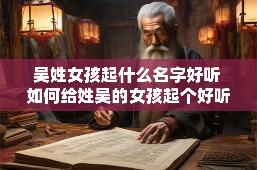 吴姓女孩起什么名字好听 如何给姓吴的女孩起个好听的名字 吴姓女孩起什么名字好听 如何给姓吴的女孩起个好听的名字