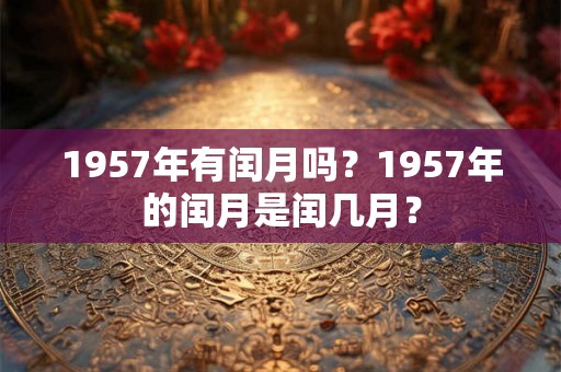 1957年有闰月吗?1957年的闰月是闰几月? 1957年有闰月吗?1957年的闰月是闰几月?
