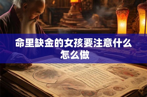 命里缺金的女孩要注意什么 怎么做