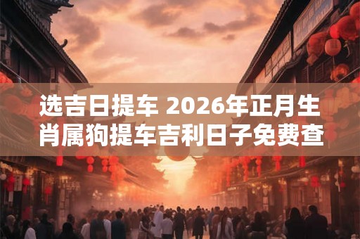 选吉日提车 2026年正月生肖属狗提车吉利日子免费查询