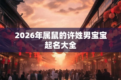2026年属鼠的许姓男宝宝起名大全 2026年属鼠的许姓男宝宝起名大全