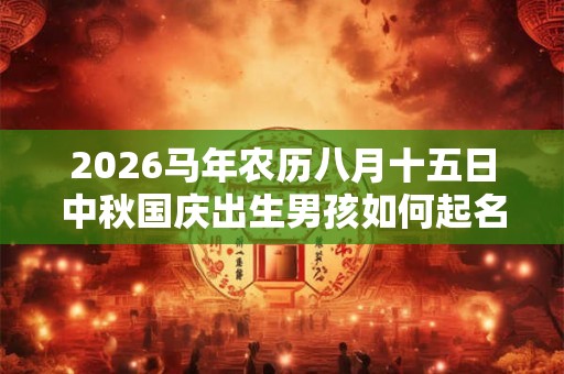 2026马年农历八月十五日中秋国庆出生男孩如何起名？