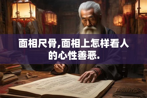 面相尺骨,面相上怎样看人的心性善恶.