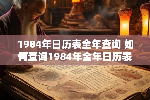 1984年日历表全年查询 如何查询1984年全年日历表