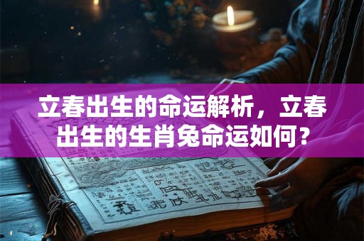 立春出生的命运解析，立春出生的生肖兔命运如何？