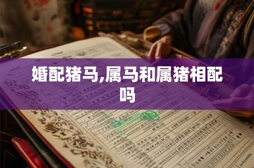 婚配猪马,属马和属猪相配吗