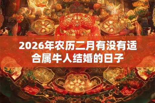 2026年农历二月有没有适合属牛人结婚的日子