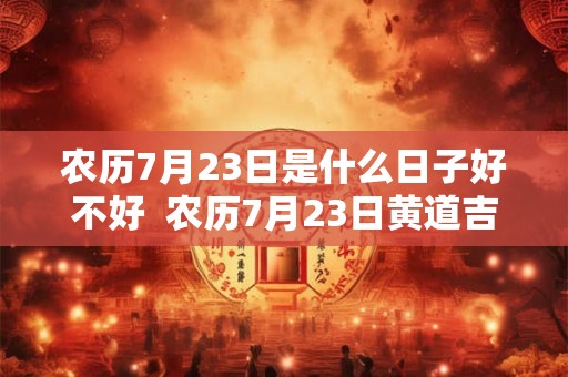 农历7月23日是什么日子好不好  农历7月23日黄道吉日查询