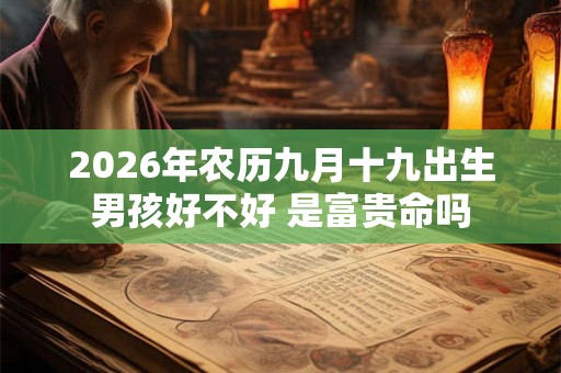 2026年农历九月十九出生男孩好不好 是富贵命吗 2026年农历九月十九出生男孩好不好 是富贵命吗