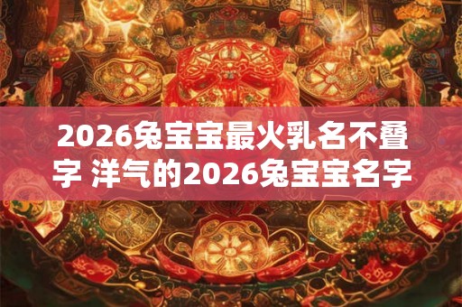 2026兔宝宝最火乳名不叠字 洋气的2026兔宝宝名字