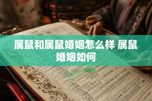 属鼠和属鼠婚姻怎么样 属鼠婚姻如何