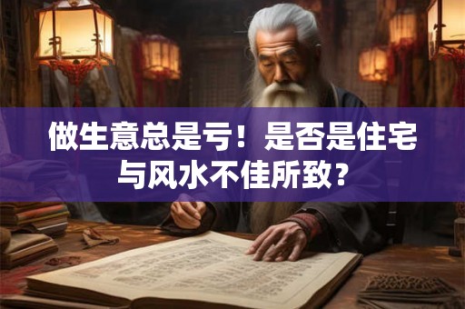 做生意总是亏！是否是住宅与风水不佳所致？