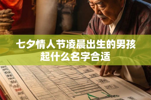 七夕情人节凌晨出生的男孩起什么名字合适 七夕情人节凌晨出生的男孩起什么名字合适