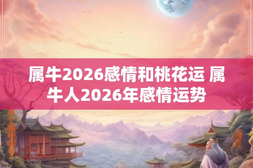 属牛2026感情和桃花运 属牛人2026年感情运势