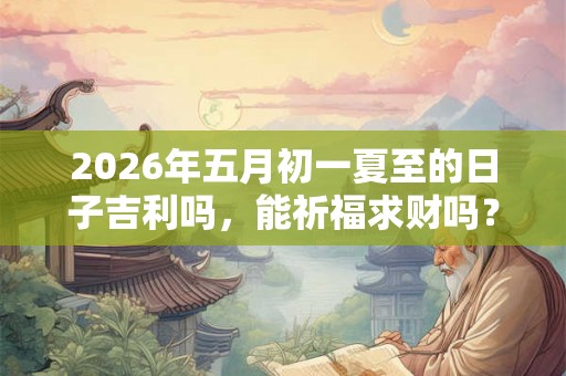 2026年五月初一夏至的日子吉利吗，能祈福求财吗？
