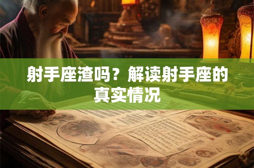 射手座渣吗？解读射手座的真实情况