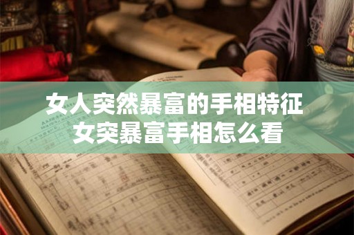 女人突然暴富的手相特征 女突暴富手相怎么看