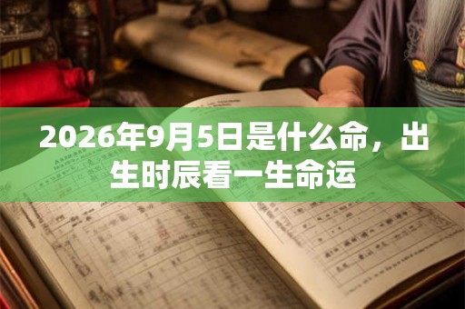2026年9月5日是什么命，出生时辰看一生命运