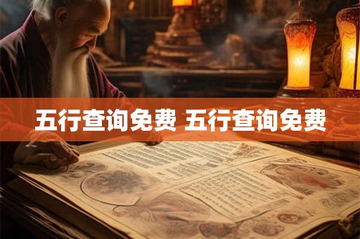 五行查询免费 五行查询免费