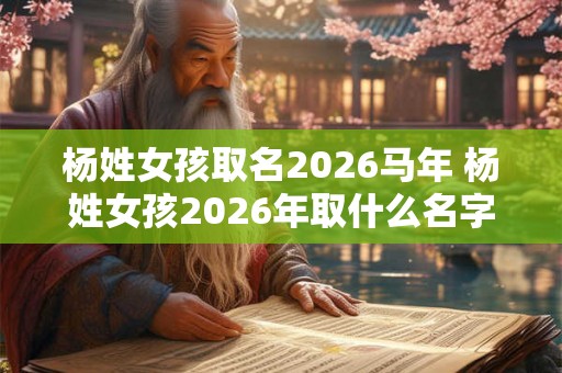 杨姓女孩取名2026马年 杨姓女孩2026年取什么名字 杨姓女孩取名2026马年 杨姓女孩2026年取什么名字