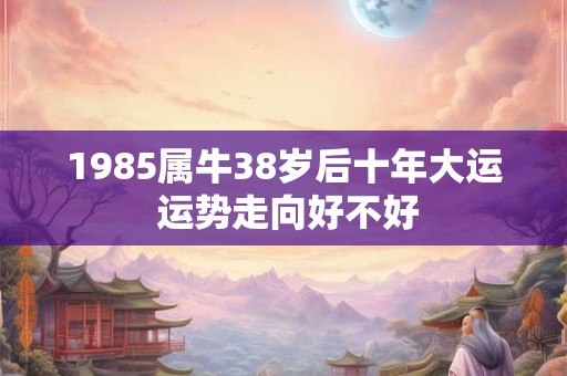1985属牛38岁后十年大运 运势走向好不好
