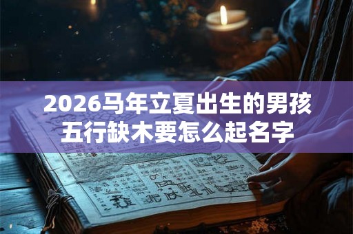 2026马年立夏出生的男孩五行缺木要怎么起名字