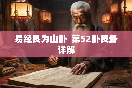 易经艮为山卦  第52卦艮卦详解