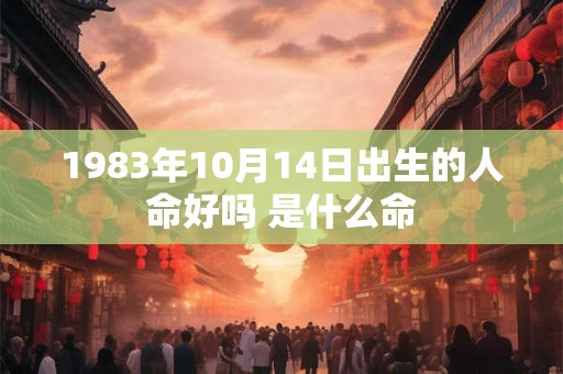 1983年10月14日出生的人命好吗 是什么命