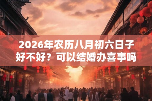 2026年农历八月初六日子好不好？可以结婚办喜事吗？