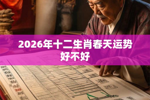 2026年十二生肖春天运势好不好