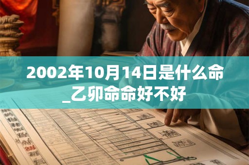 2002年10月14日是什么命_乙卯命命好不好