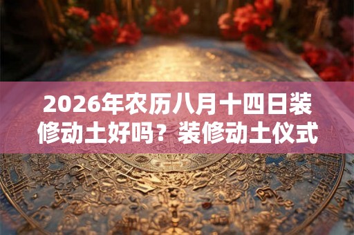2026年农历八月十四日装修动土好吗？装修动土仪式要准备什么？