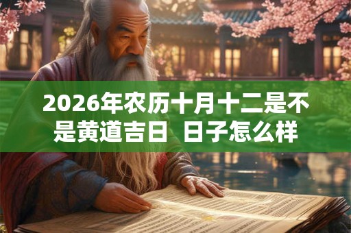 2026年农历十月十二是不是黄道吉日  日子怎么样