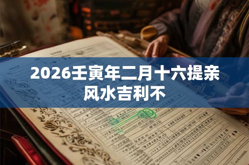 2026壬寅年二月十六提亲风水吉利不