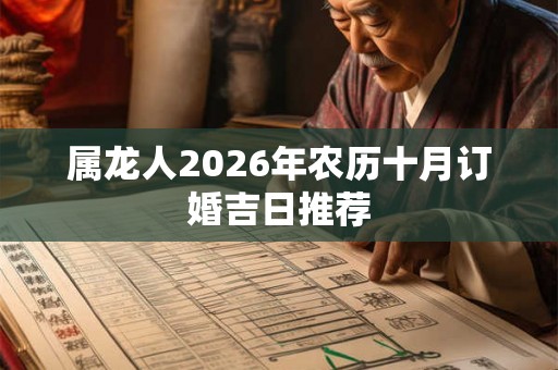 属龙人2026年农历十月订婚吉日推荐