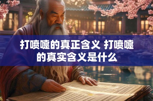 打喷嚏的真正含义 打喷嚏的真实含义是什么