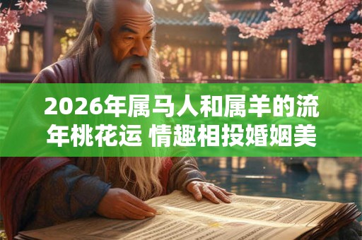 2026年属马人和属羊的流年桃花运 情趣相投婚姻美满