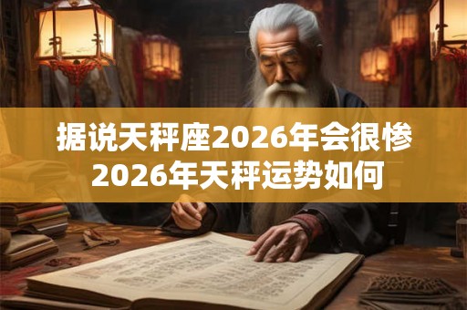 据说天秤座2026年会很惨 2026年天秤运势如何