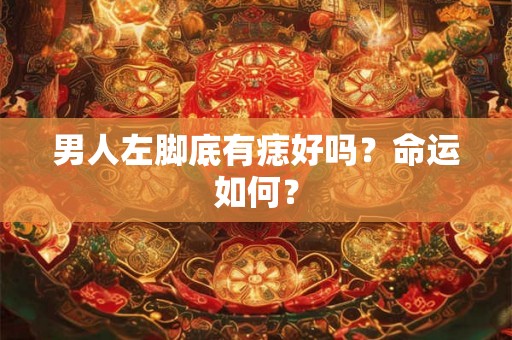 男人左脚底有痣好吗？命运如何？