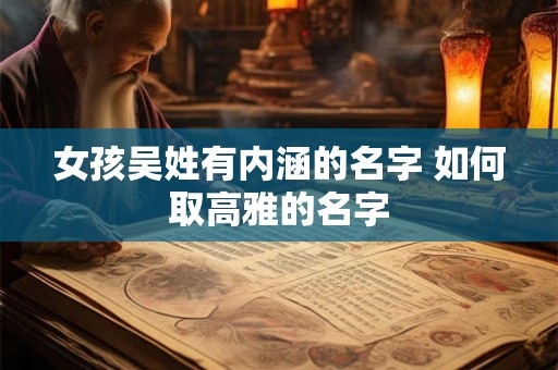 女孩吴姓有内涵的名字 如何取高雅的名字